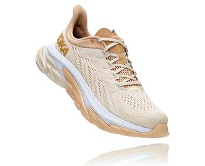 Hoka One One Clifton Edge Mens Road Running Shoes Almond Milk/Beige | AU-8531649